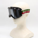 日本正規品 GUCCI SKI GOGGLES 706766 J1698 5872 GG1210S 001 GREEN RED BLACK グッチ スキー ゴーグル スノーボード アウトドア UVカット 紫外線カット メンズ レディース グリーン レッド ブラック
