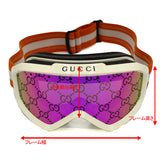 日本正規品 GUCCI SKI GOGGLES 706766 J1698 9256 GG1210S 002 ORANGE IVORY グッチ スキー ゴーグル スノーボード アウトドア UVカット 紫外線カット メンズ レディース オレンジ アイボリー