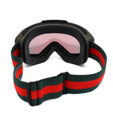 日本正規品 GUCCI SKI GOGGLES ‎706766 J1698 3160 GG1210S 003 GREEN RED グッチ スキー ゴーグル スノーボード アウトドア UVカット 紫外線カット メンズ レディース グリーン レッド