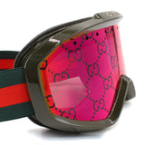 日本正規品 GUCCI SKI GOGGLES ‎706766 J1698 3160 GG1210S 003 GREEN RED グッチ スキー ゴーグル スノーボード アウトドア UVカット 紫外線カット メンズ レディース グリーン レッド