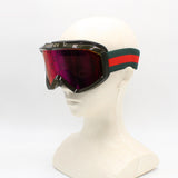 日本正規品 GUCCI SKI GOGGLES ‎706766 J1698 3160 GG1210S 003 GREEN RED グッチ スキー ゴーグル スノーボード アウトドア UVカット 紫外線カット メンズ レディース グリーン レッド