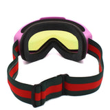 日本正規品 GUCCI SKI GOGGLES 706766 J1698 5872 GG1210S 002 GREEN RED PINK グッチ スキー ゴーグル スノーボード アウトドア UVカット 紫外線カット メンズ レディース グリーン レッド ピンク