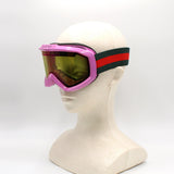 日本正規品 GUCCI SKI GOGGLES 706766 J1698 5872 GG1210S 002 GREEN RED PINK グッチ スキー ゴーグル スノーボード アウトドア UVカット 紫外線カット メンズ レディース グリーン レッド ピンク