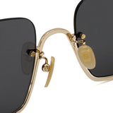 日本正規品 GUCCI SUNGLASSES GG1279S 001 GREY GOLD グッチ サングラス ノーズパット 眼鏡 UVカット 紫外線カット メンズ レディース グレー ゴールド