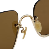 日本正規品 GUCCI SUNGLASSES GG1279S 002 BROWN GOLD グッチ サングラス ノーズパット 眼鏡 UVカット 紫外線カット メンズ レディース ブラウン ゴールド