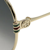 日本正規品 GUCCI SUNGLASSES ASIAN FIT GG1281SK 001 GREY GOLD グッチ サングラス アジアンフィット 眼鏡 UVカット 紫外線カット メンズ レディース グレー ゴールド