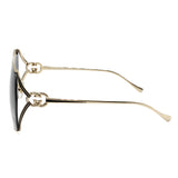 日本正規品 GUCCI SUNGLASSES ASIAN FIT GG1322SA 001 GREY GOLD グッチ サングラス アジアンフィット 眼鏡 UVカット 紫外線カット レディース グレー ゴールド