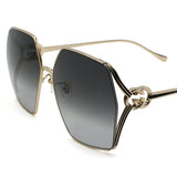 日本正規品 GUCCI SUNGLASSES ASIAN FIT GG1322SA 001 GREY GOLD グッチ サングラス アジアンフィット 眼鏡 UVカット 紫外線カット レディース グレー ゴールド