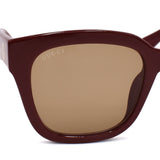 国内正規品 GUCCI SUNGLASSES ASIAN FIT GG1338SK 004 BROWN BURGUNDY グッチ サングラス アジアンフィット アイウェア メガネ 眼鏡 UVカット 紫外線カット ブラウン バーガンディ