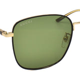 国内正規品 GUCCI SUNGLASSES ASIAN FIT GG1350S 003 GREEN GOLD グッチ サングラス アジアンフィット アイウェア メガネ 眼鏡 UVカット 紫外線カット メンズ レディース グリーン ゴールド