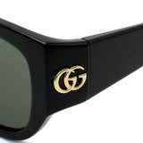 日本正規品 GUCCI SUNGLASSES GG1599SA 001 GREY BLACK グッチ サングラス アジアンフィット 眼鏡 UVカット 紫外線カット メンズ レディース グレー ブラック