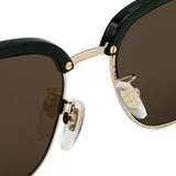 日本正規品 GUCCI SUNGLASSES ASIAN FIT GG1733SK 003 BROWN D.GREEN GOLD グッチ サングラス アジアンフィット 眼鏡 UVカット 紫外線カット メンズ レディース ブラウン ダークグリーン ゴールド