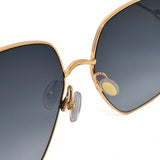 MAX MARA SUNGLASSES ASIAN FIT GLEAM II 59 001 9O GREY GOLD マックスマーラ サングラス アジアンフィット UVカット 紫外線カット レディース グレー ゴールド