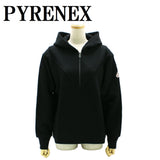 PYRENEX BIANCA HWU022 BLACK P0009 36 38 BLACK ピレネックス スウェット パーカー ハーフジップ フーディ フード おしゃれ レディース ブラック