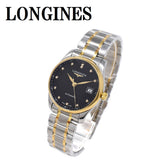 LONGINES MASTER COLLECTION AUTOMATIC ANALOG WATCH L2.518.5.57.7 GC200 BLACK SILVER GOLD 保証書付き ロンジン マスターコレクション ダイヤモンド オートマティック 腕時計 自動巻き アナログ ウォッチ メンズ ブラック シルバー ゴールド