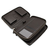 DUNHILL ADV8 BROWN ORGANISER L2K545B DARK BROWN ダンヒル トラベルコンパニオン オーガナイザー トラベルケース ダブルジップ 財布 メンズ ダークブラウン