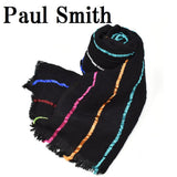 PAUL SMITH BRIGHT STRP SCARF M2A 668E AS63 79 MULTI STRIPE BLACK ポールスミス スカーフ メンズ マルチストライプ ブラック