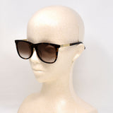 国内正規品 MONTBLANC SUNGLASSES ASIAN FIT 56mm MB0017SA 002 BROWN HAVANA モンブラン サングラス アジアンフィット アイウェア メガネ 眼鏡 ブラウン ハバナ