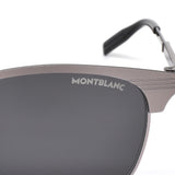 日本正規品 MONTBLANC SUNGLASSES ASIAN FIT MB0092S 002 51 GREY RUTHENIUM モンブラン サングラス アジアンフィット UVカット 紫外線カット メンズ グレー ルテニウム