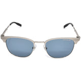 日本正規品 MONTBLANC SUNGLASSES ASIAN FIT MB0092S 004 51 BLUE SILVER モンブラン サングラス アジアンフィット UVカット 紫外線カット メンズ ブルー シルバー