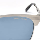 日本正規品 MONTBLANC SUNGLASSES ASIAN FIT MB0092S 004 51 BLUE SILVER モンブラン サングラス アジアンフィット UVカット 紫外線カット メンズ ブルー シルバー