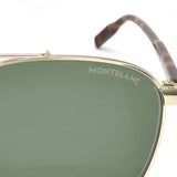 日本正規品 MONTBLANC SUNGLASSES ASIAN FIT MB0114S 003 GREEN GOLD HAVANA モンブラン サングラス アジアンフィット UVカット 紫外線カット メンズ グリーン ゴールド ハバナ