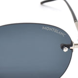 日本正規品 MONTBLANC SUNGLASSES ASIAN FIT MB0126S 001 51 GREY SILVER モンブラン サングラス アジアンフィット UVカット 紫外線カット メンズ グレー シルバー