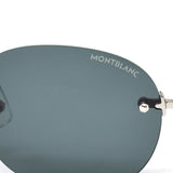 日本正規品 MONTBLANC SUNGLASSES ASIAN FIT MB0126S 006 54 GREY SILVER モンブラン サングラス アジアンフィット UVカット 紫外線カット メンズ レディース グレー シルバー