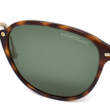 日本正規品 MONTBLANC SUNGLASSES ASIAN FIT MB0155S 002 GREEN HAVANA GOLD モンブラン サングラス アジアンフィット UVカット 紫外線カット メンズ レディース グリーン ハバナ ゴールド