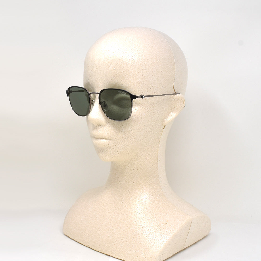 【美品】Mont-Blancサングラス 日本正規品 MONTBLANC SUNGLASSES ASIAN FIT MB0189S 005 GREEN