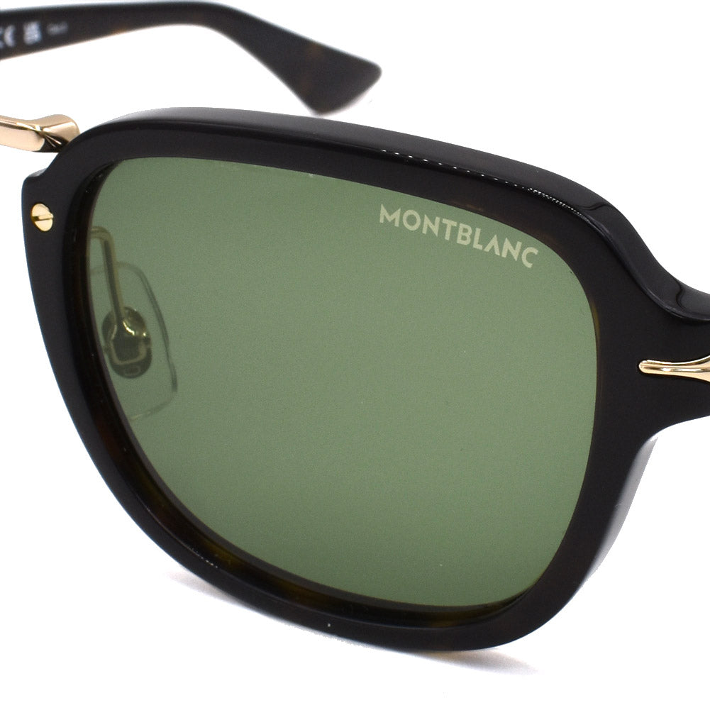 国内正規品 MONTBLANC SUNGLASSES ASIAN FIT MB0264S 002 GREEN GOLD