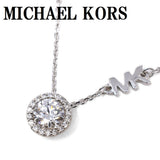 MICHAEL KORS PAVE HALO NECKLACE MKC1208AN040 SILVER マイケルコース ネックレス ペンダント MKロゴ パヴェ レディース シルバー