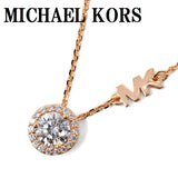 MICHAEL KORS PAVE HALO NECKLACE MKC1208AN791 ROSEGOLD マイケルコース ネックレス ペンダント  MKロゴ パヴェ レディース ローズゴールド