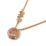 MICHAEL KORS PAVE HALO NECKLACE MKC1208AN791 ROSEGOLD マイケルコース ネックレス ペンダント  MKロゴ パヴェ レディース ローズゴールド