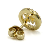 MICHAEL KORS LOGO CIRCLE STUDE EARRINGS MKC1247AN710 GOLD マイケルコース ピアス パヴェ MK ロゴ 両耳 アクセサリー レディース ゴールド