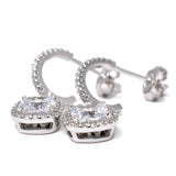 MICHAEL KORS CURB LINK W PAVE EARRINGS MKC1406AN040 SILVER マイケルコース ピアス パヴェ 両耳 アクセサリー レディース シルバー