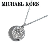 MICHAEL KORS PAVE COIN NECKLACE MKC1515AN040 SILVER マイケルコース ネックレス ペンダント MKロゴ パヴェ コイン レディース シルバー