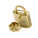 MICHAEL KORS LOCK ER GLD EARRINGS MKC1628AN710 GOLD マイケルコース ピアス パヴェ MK ロゴ 両耳 アクセサリー レディース ゴールド