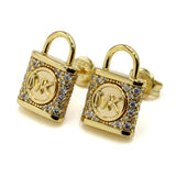 MICHAEL KORS LOCK ER GLD EARRINGS MKC1628AN710 GOLD マイケルコース ピアス パヴェ MK ロゴ 両耳 アクセサリー レディース ゴールド