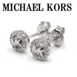 MICHAEL KORS EARRINGS MKC1727CZ040 SILVER マイケルコース ピアス スタッド パヴェ MK ロゴ 両耳用 アクセサリー おしゃれ レディース シルバー