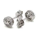 MICHAEL KORS EARRINGS MKC1727CZ040 SILVER マイケルコース ピアス スタッド パヴェ MK ロゴ 両耳用 アクセサリー おしゃれ レディース シルバー