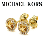 MICHAEL KORS EARRINGS MKC1727CZ710 GOLD マイケルコース ピアス スタッド パヴェ MK ロゴ 両耳用 アクセサリー おしゃれ レディース ゴールド