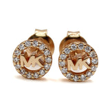 MICHAEL KORS EARRINGS MKC1727CZ791 ROSE GOLD マイケルコース ピアス スタッド パヴェ MK ロゴ 両耳用 アクセサリー おしゃれ レディース ローズゴールド
