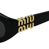 MIU MIU SUNGLASSES MU14ZSF 16K08Z 61 D.GREY BLACK ミュウミュウ サングラス アジアンフィット UVカット 紫外線カット レディース ダークグレー ブラック