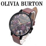 OLIVIA BURTON QUARTZ ANALOG WATCH OB16AD38 BLACK SHELL ROSE SUEDE オリビアバートン 腕時計 クォーツ アナログ 電池式 ウォッチ レディース ブラックシェル ローズスウェード 1年保証