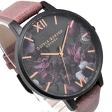 OLIVIA BURTON QUARTZ ANALOG WATCH OB16AD38 BLACK SHELL ROSE SUEDE オリビアバートン 腕時計 クォーツ アナログ 電池式 ウォッチ レディース ブラックシェル ローズスウェード 1年保証
