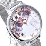 OLIVIA BURTON QUARTZ ANALOG WATCH OB16MF09 SILVER WHITE オリビアバートン 腕時計 クォーツ アナログ 電池式 ウォッチ レディース ホワイト シルバー 1年保証