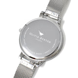 OLIVIA BURTON QUARTZ ANALOG WATCH OB16MF09 SILVER WHITE オリビアバートン 腕時計 クォーツ アナログ 電池式 ウォッチ レディース ホワイト シルバー 1年保証