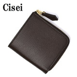 Cisei MINI WALLET P0968 LD T MORO シセイ ミニ 財布 ラウンドファスナー ウォレット 牛革 レザー 小銭入れ カード入れ メンズ レディース モロ ダークブラウン