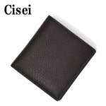 Cisei FOLDING WALLET WITH COIN PURSE P1023 LD T MORO シセイ 二つ折り 財布 小銭入れ カード入れ 牛革 レザー メンズ モロ ダークブラウン
